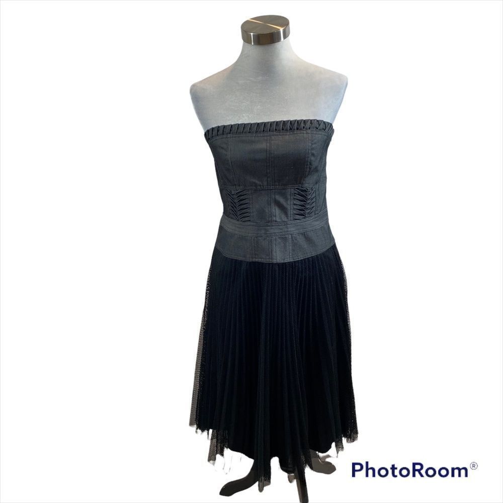 New With Tags‎ Cynthia Steffe Strapless Dress with Mesh Skirt Size Large